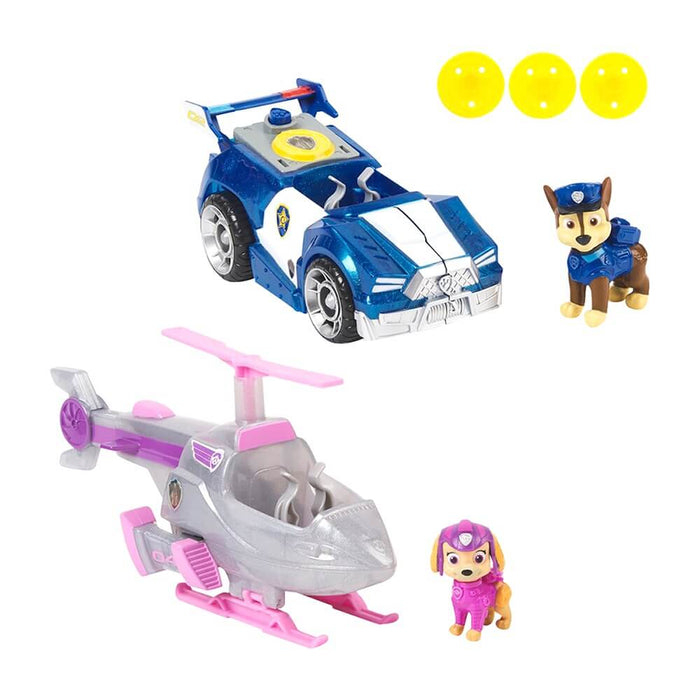 PAW Patrol The Mighty Movie Chase & Skye Figure & Vehicle Set (2 Pack)