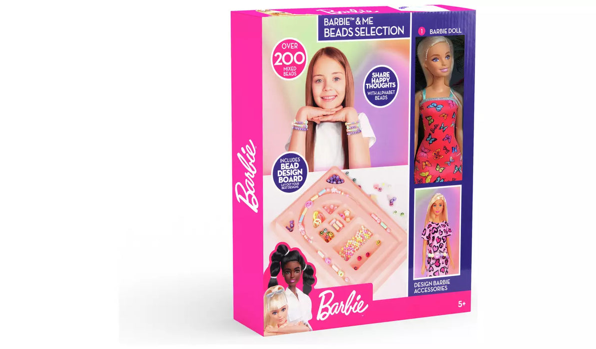 Barbie and me Paper Bead With Fashion Doll