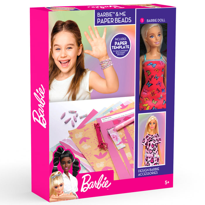 Barbie and me Paper Bead With Fashion Doll