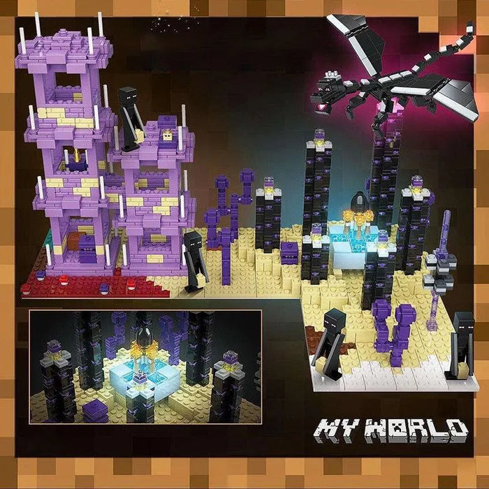 Constructor Minecraft "Fortress" 2176 parts with LED elements