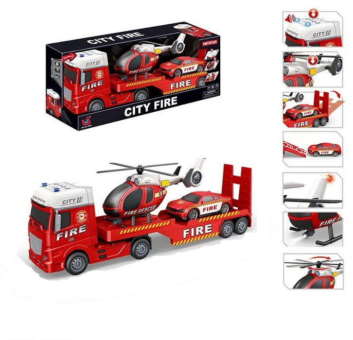 FIRE RESCUE TRANSPORTER SET WITH SOUND & LIGHTS 1