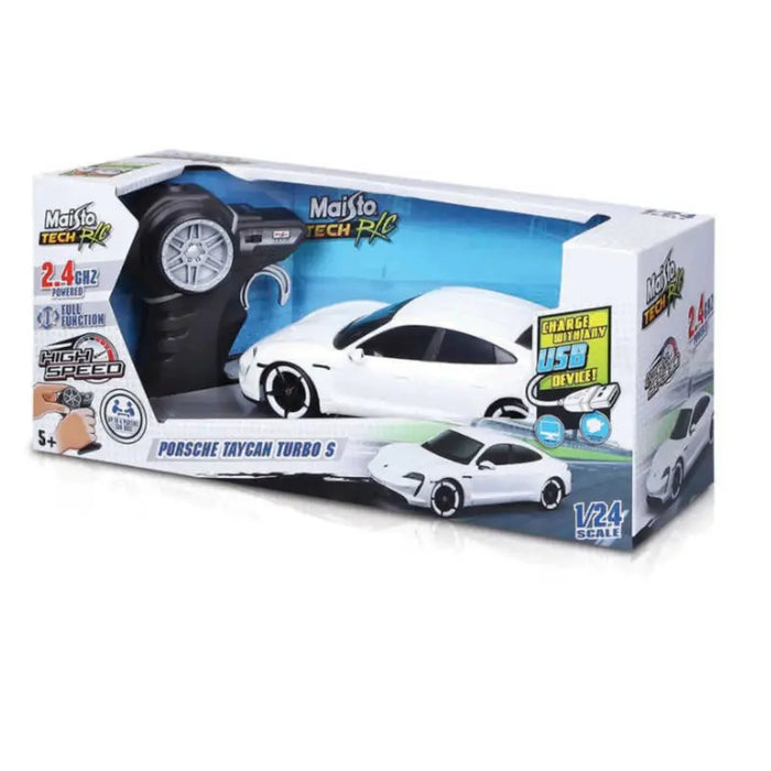 Maisto - Tech RC Porsche Taycan Turbo S White