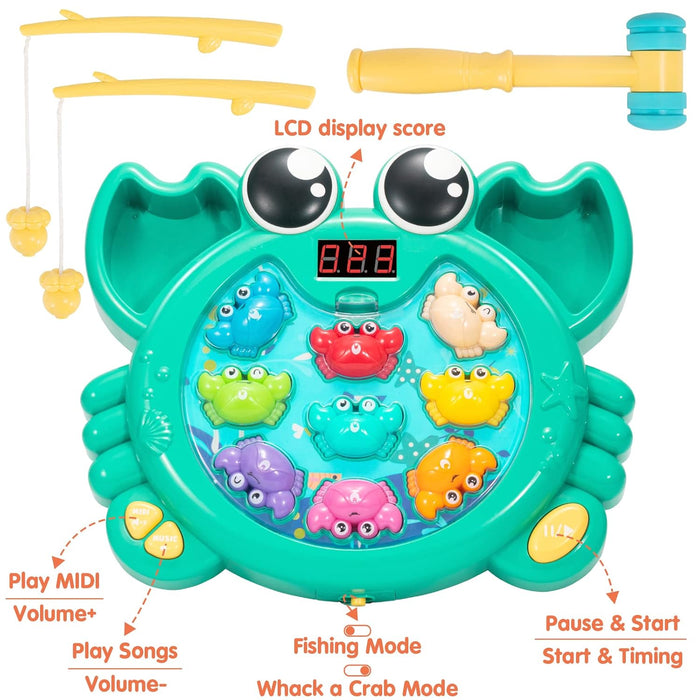 Whack a Crab Fishing Game 2 in 1