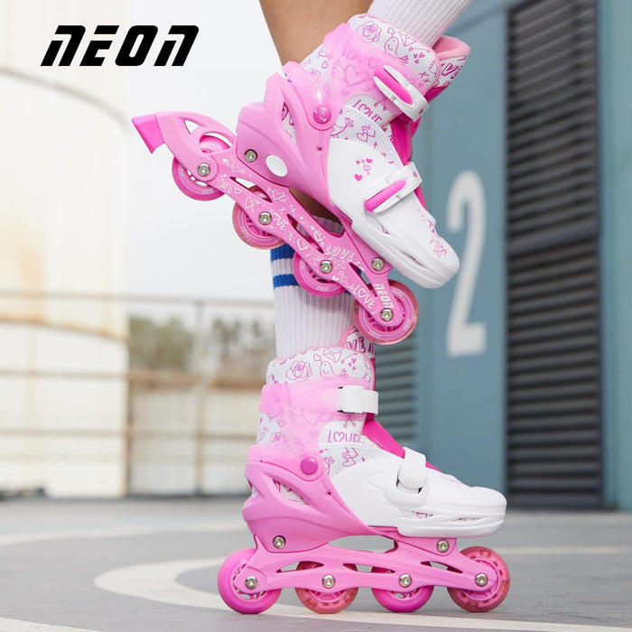 Neon Combo Skates (SIZE 3-6) PINK