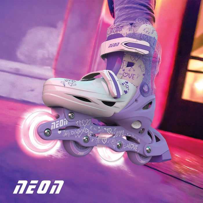 Neon Combo Skates (SIZE 3-6) PURPLE