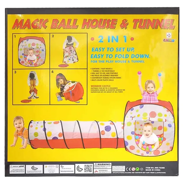 2 IN 1 Magic Ball House & Tunnel