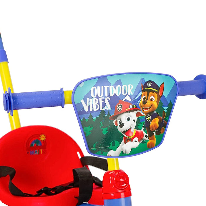 Spartan Paw Patrol Boys Tricycle With Pushbar