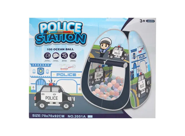 Police Station Tent With 100 Balls