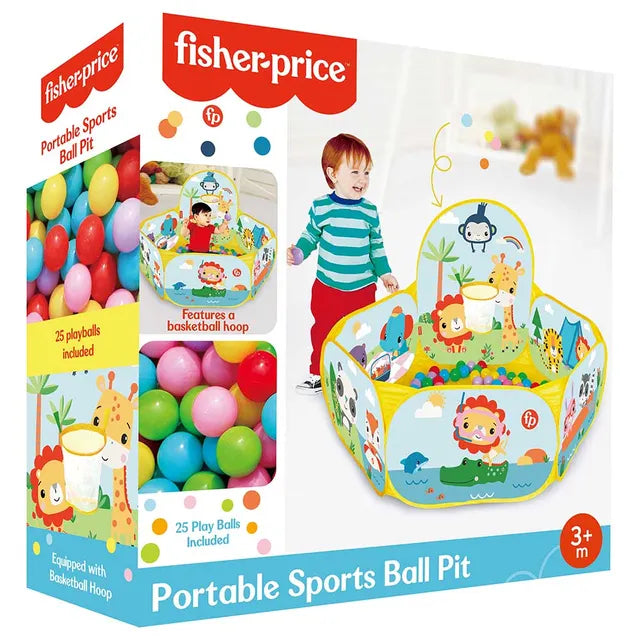 Fisher Price Portable Sports Ball Pit w 25 Playballs Toyzania