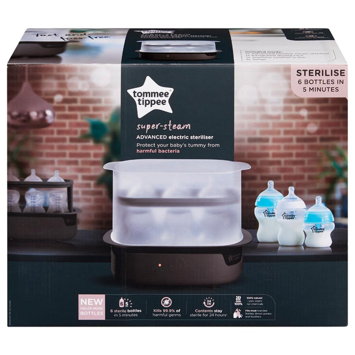Tommee Tippee Advanced Steam Electric Steriliser for Baby Bottles - Black