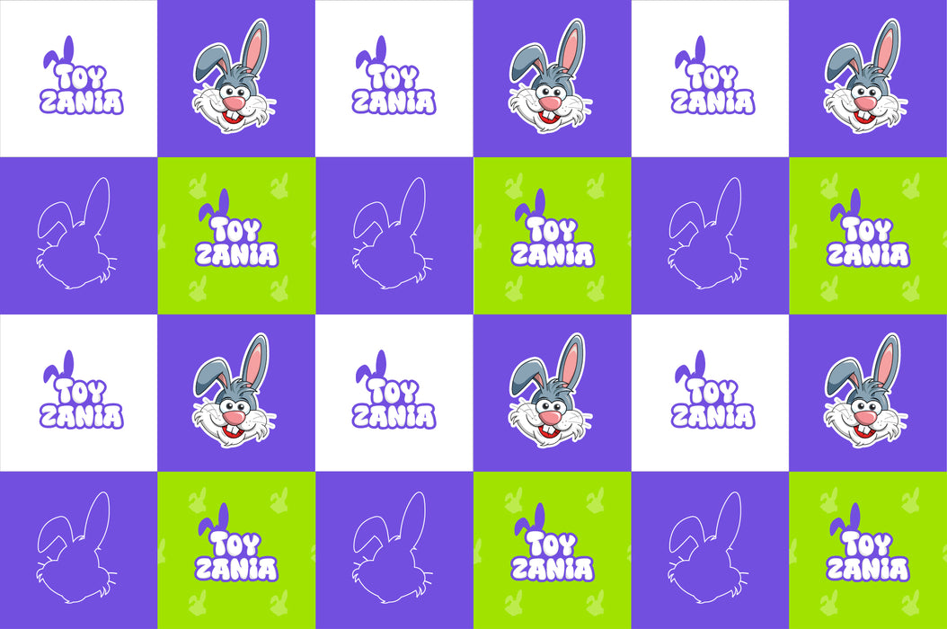 Purple and Green Toyzania Wrapping Paper