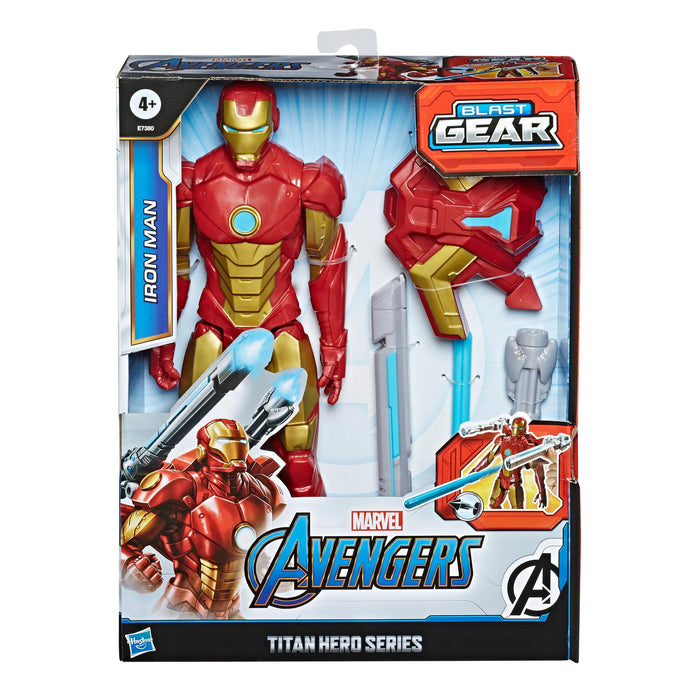 Marvel Avengers Titan Hero Series Blast Gear Iron Man Action Figure, 12-Inch Toy