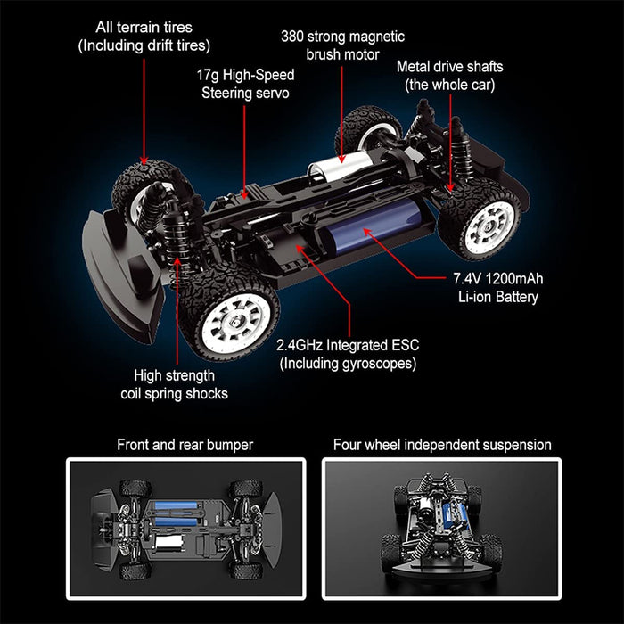 Hitish Remote Car 1/16 Scale 30KM/H High Speed Fast RC Car