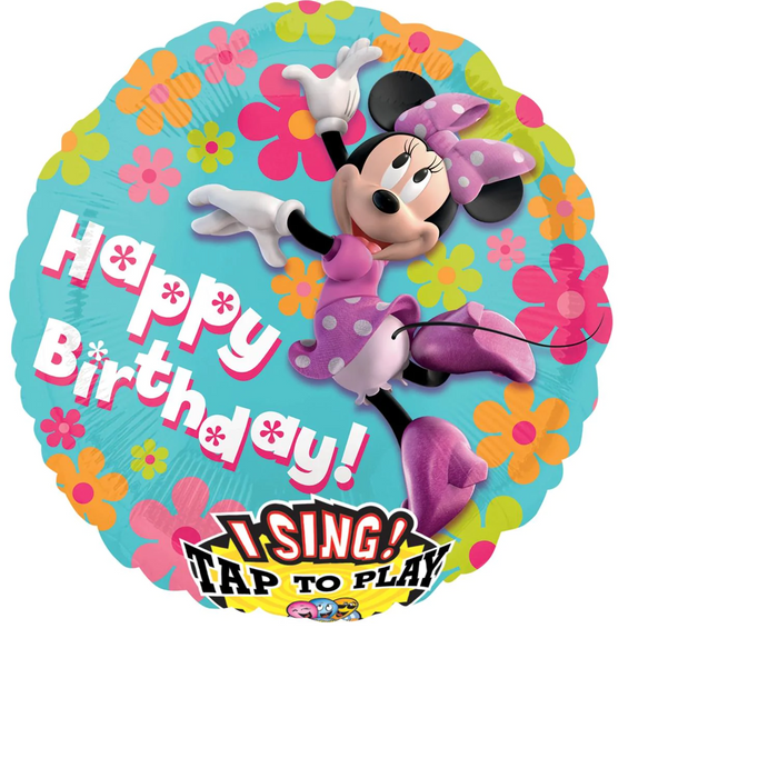 MINNIE MOUSE HAPPY BIRTHDAY SINGING BALLOON 28IN