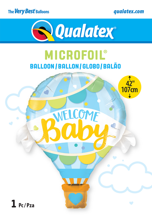 Qx.42" Welcome Baby Blue Balloon 01CT